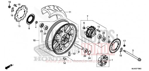 RUOTA POSTERIORE CBR500RAG di 2016